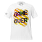 “Game Over” Vibrant Pixel White Motivational Men’s T-Shirt