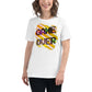 “Game Over” Vibrant Pixel White Motivational Women’s T-Shirt Lifestyle
