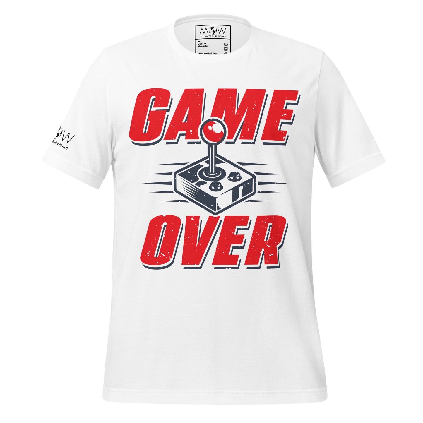 “Game Over” White Motivational Men's T-Shirt