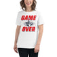 “Game Over” White Motivational Women’s T-Shirt Lifestyle