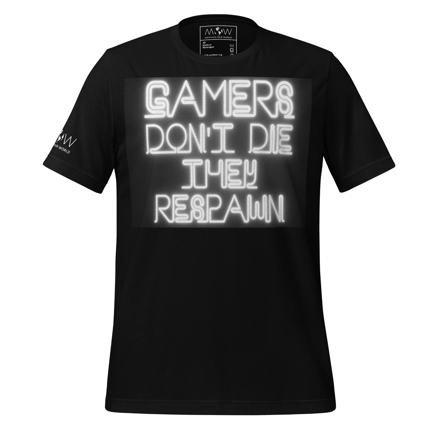 Gamers Don’t Die – Minimal Pixel Art Gaming Black Motivational Men's T-Shirt