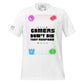 Gamers Don’t Die They Respawn – Neon Pixel Gamer White Motivational Men's T-Shirt