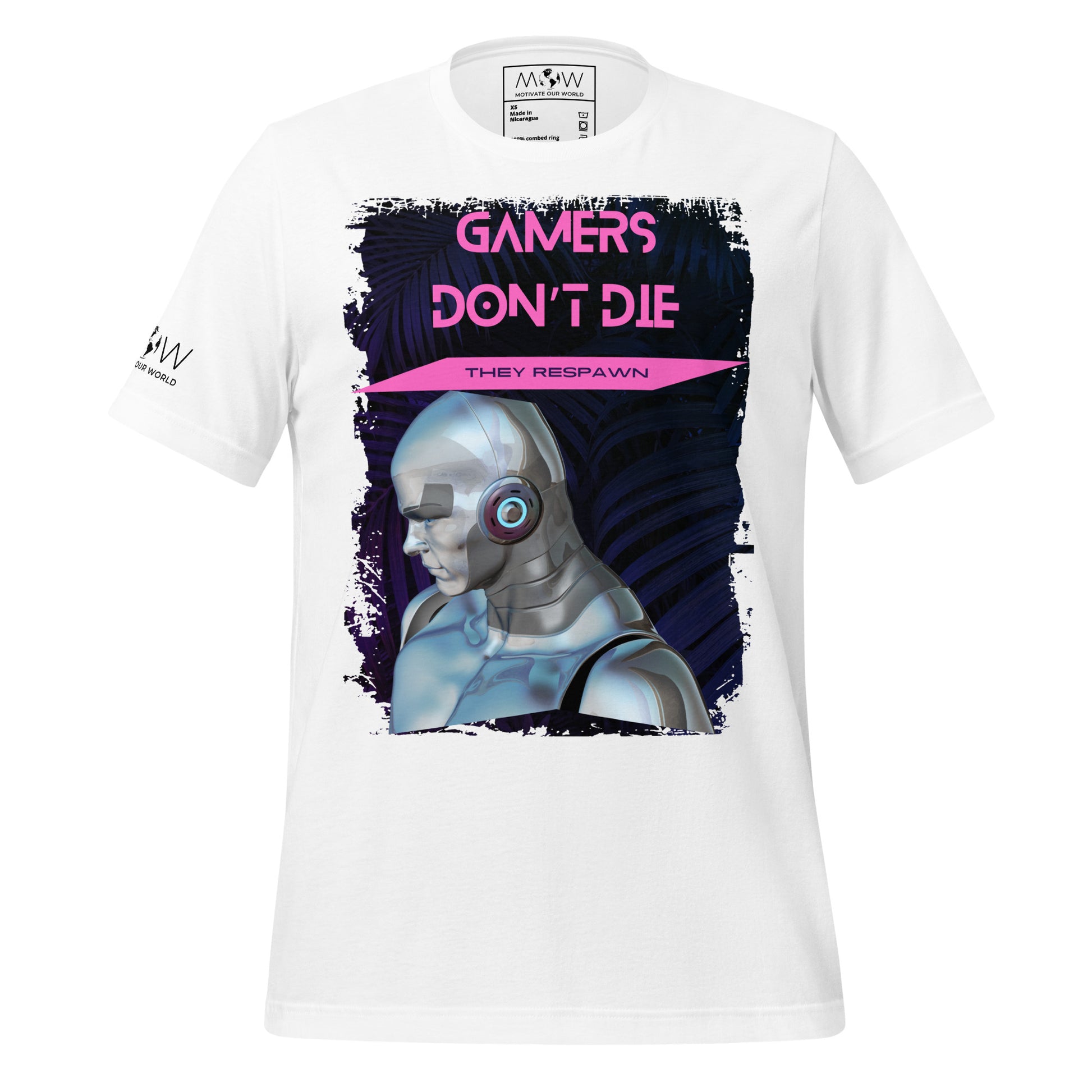 Gamers Don’t Die – They Respawn White Motivational Men's T-Shirt