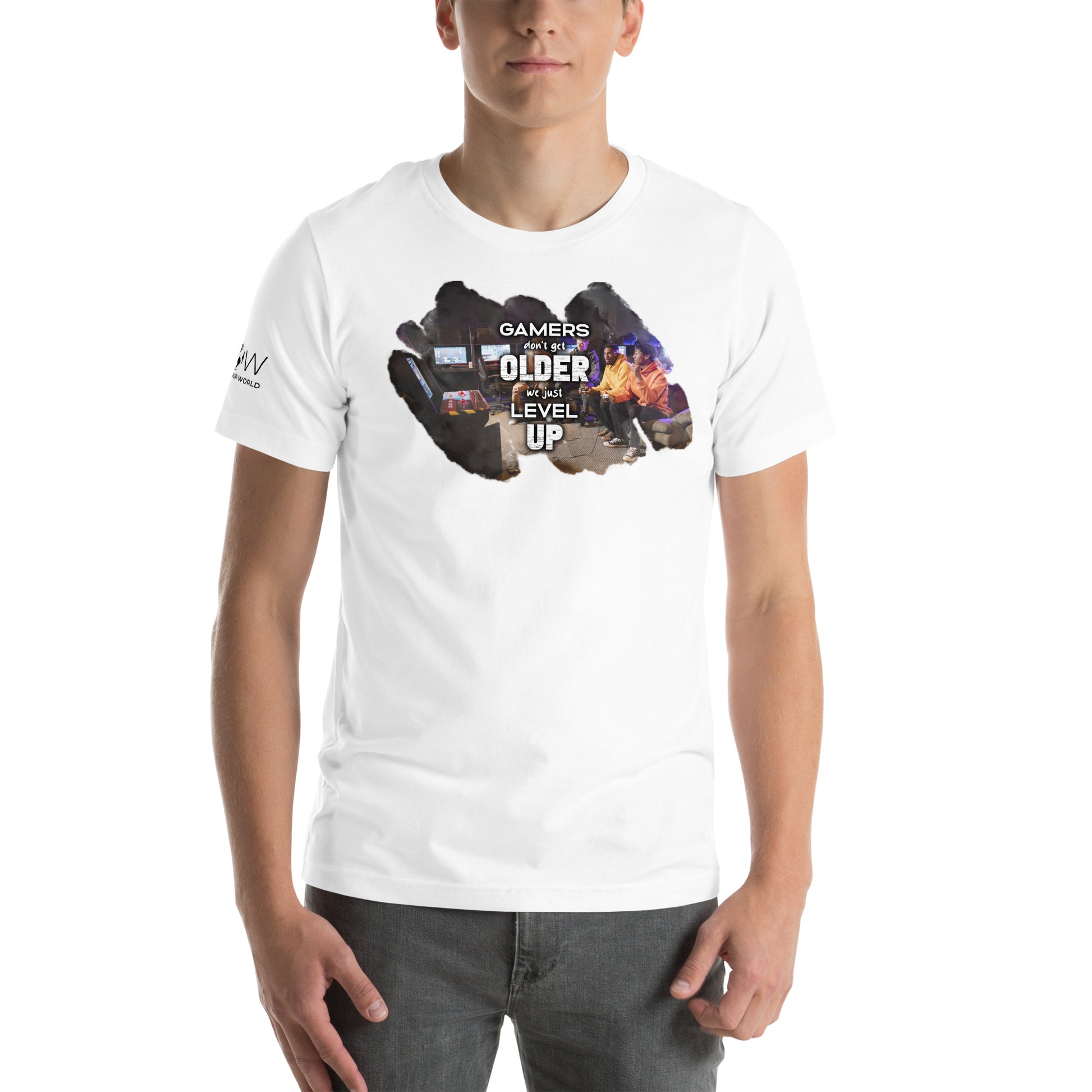 Gamers Level Up – Squad Edition White Motivational Men's T-Shirt Lifestyle