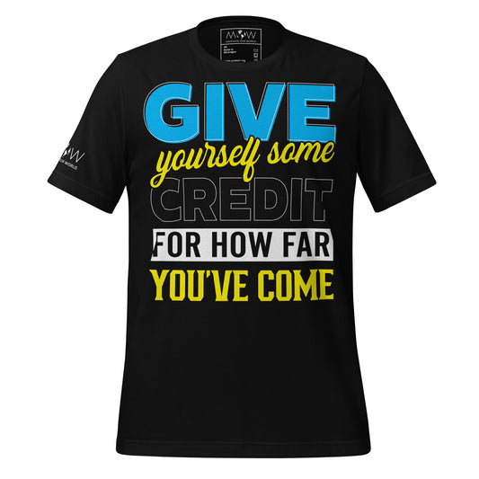 Give Yourself Some Credit – Bold Edition Black Motivational Men's T-Shirt