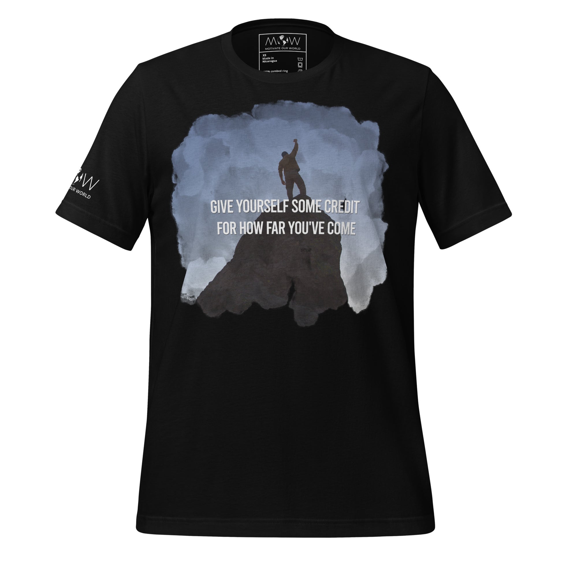 Give Yourself Some Credit – Summit Edition Black Motivational Men's T-Shirt
