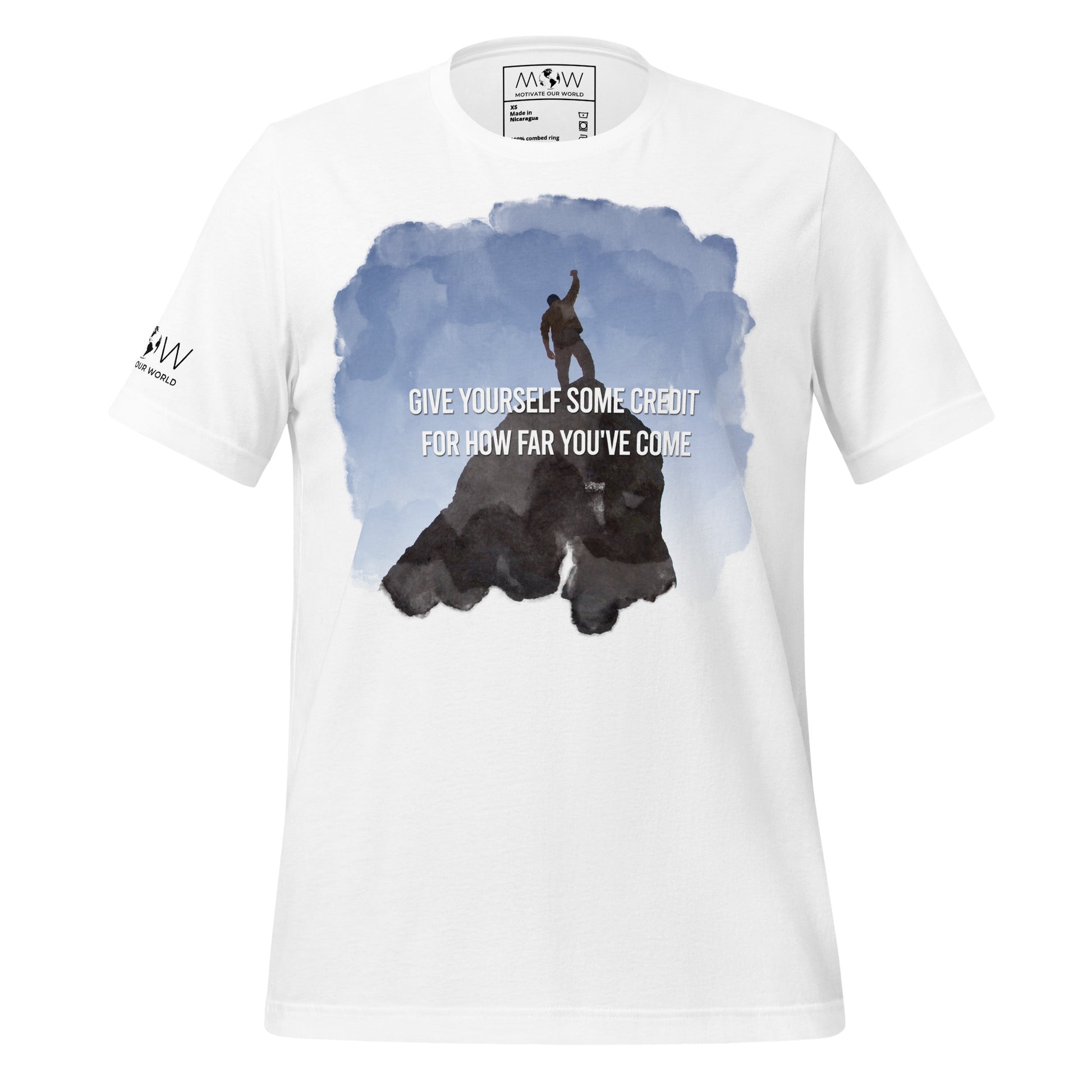 Give Yourself Some Credit – Summit Edition White Motivational Men's T-Shirt