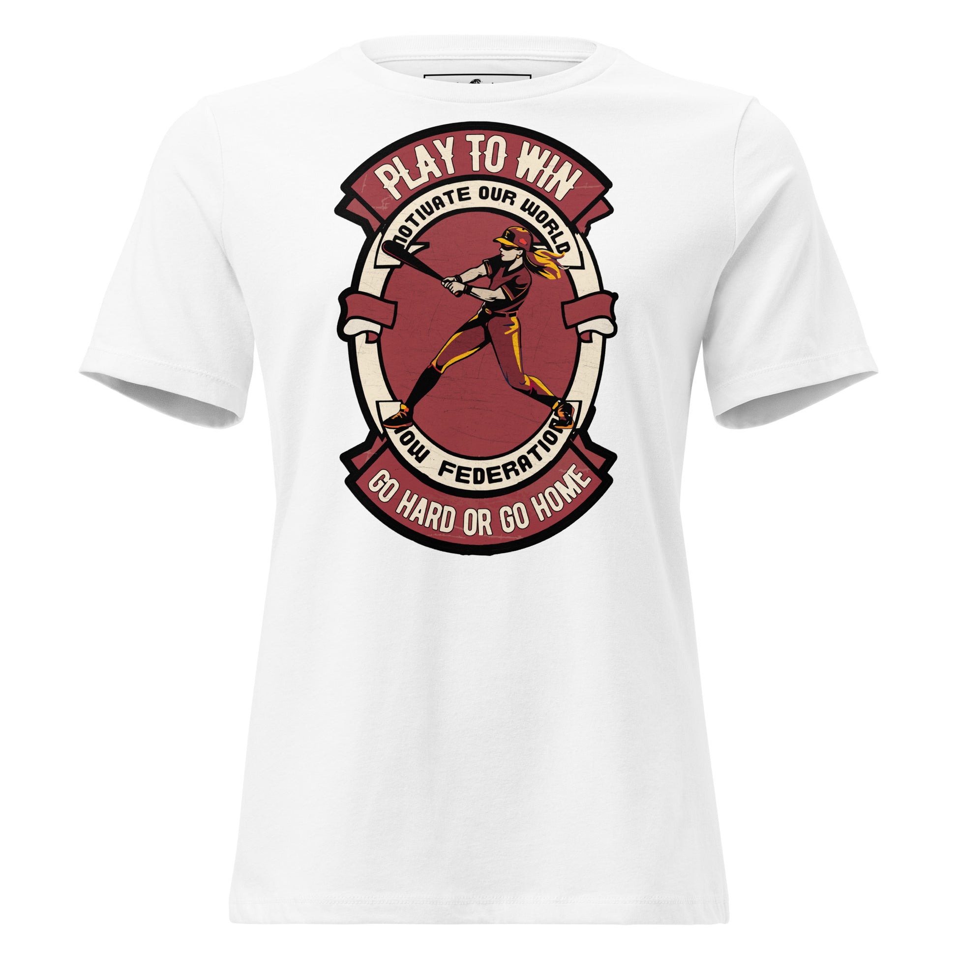 "Go Hard or Go Home" White Motivational Women’s T-Shirt