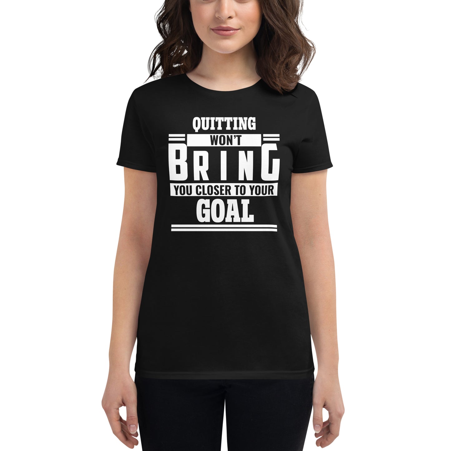 Goal Women’s Motivational Black T-Shirt