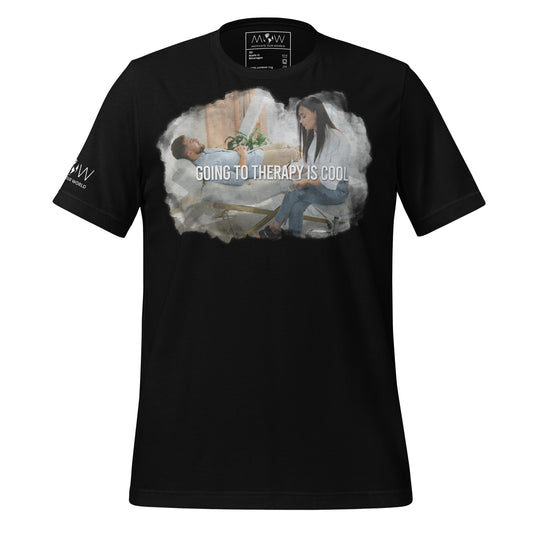 Going to Therapy Is Cool - Empowerment Edition Black Motivational Men's T-Shirt
