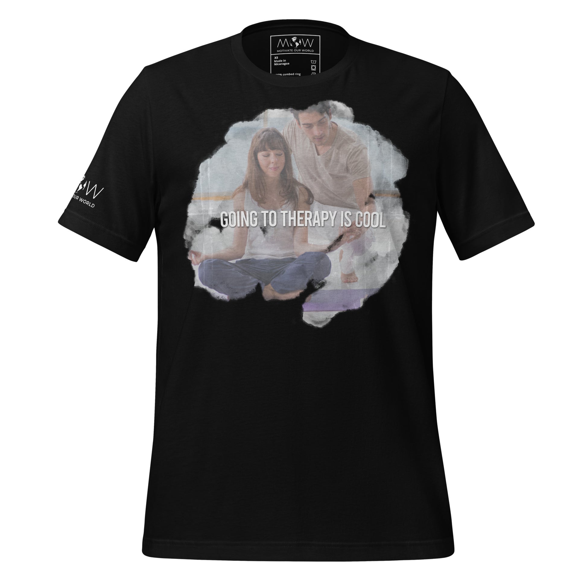 Going to Therapy Is Cool - Mindful Edition Black Motivational Men's T-Shirt