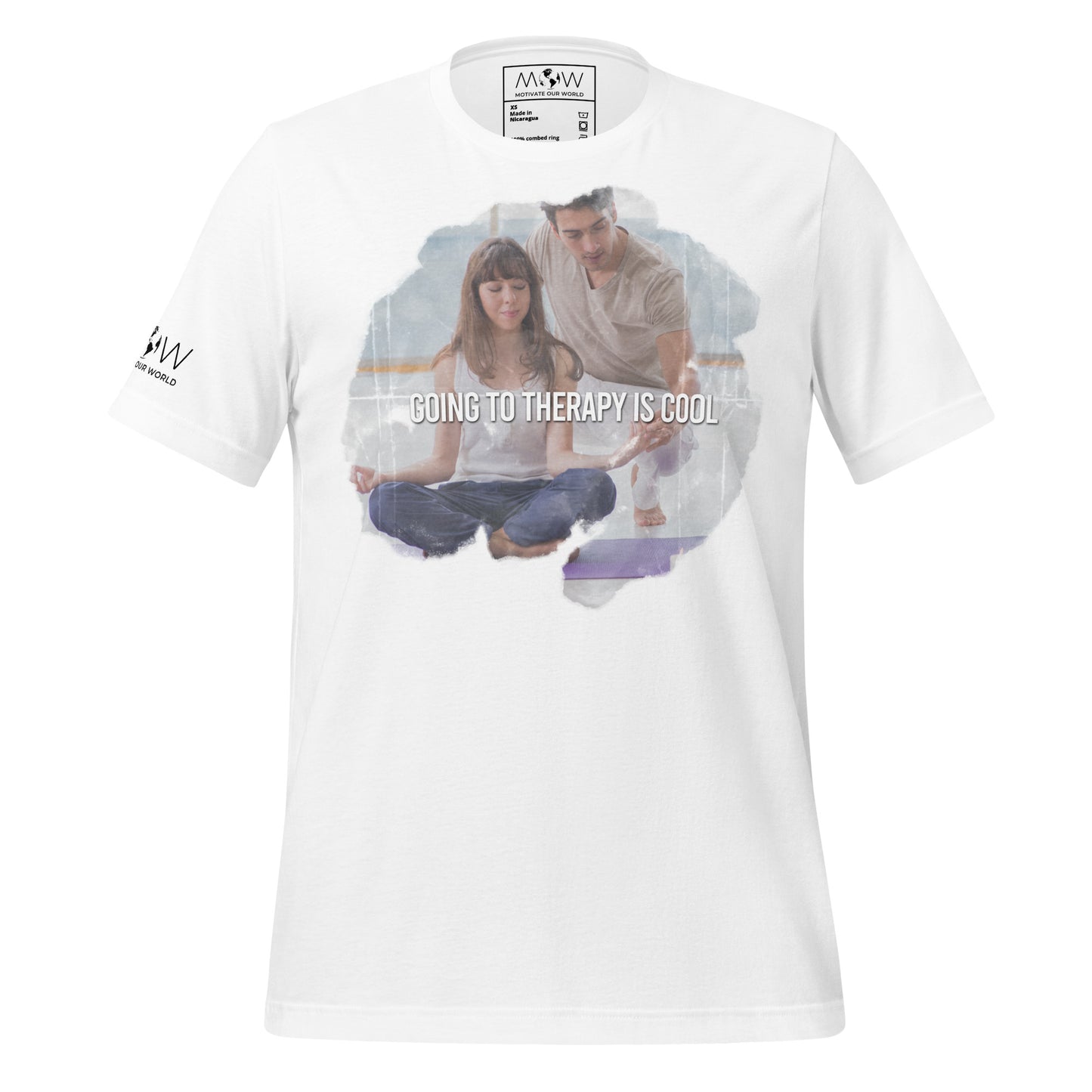 Going to Therapy Is Cool - Mindful Edition White Motivational Men's T-Shirt