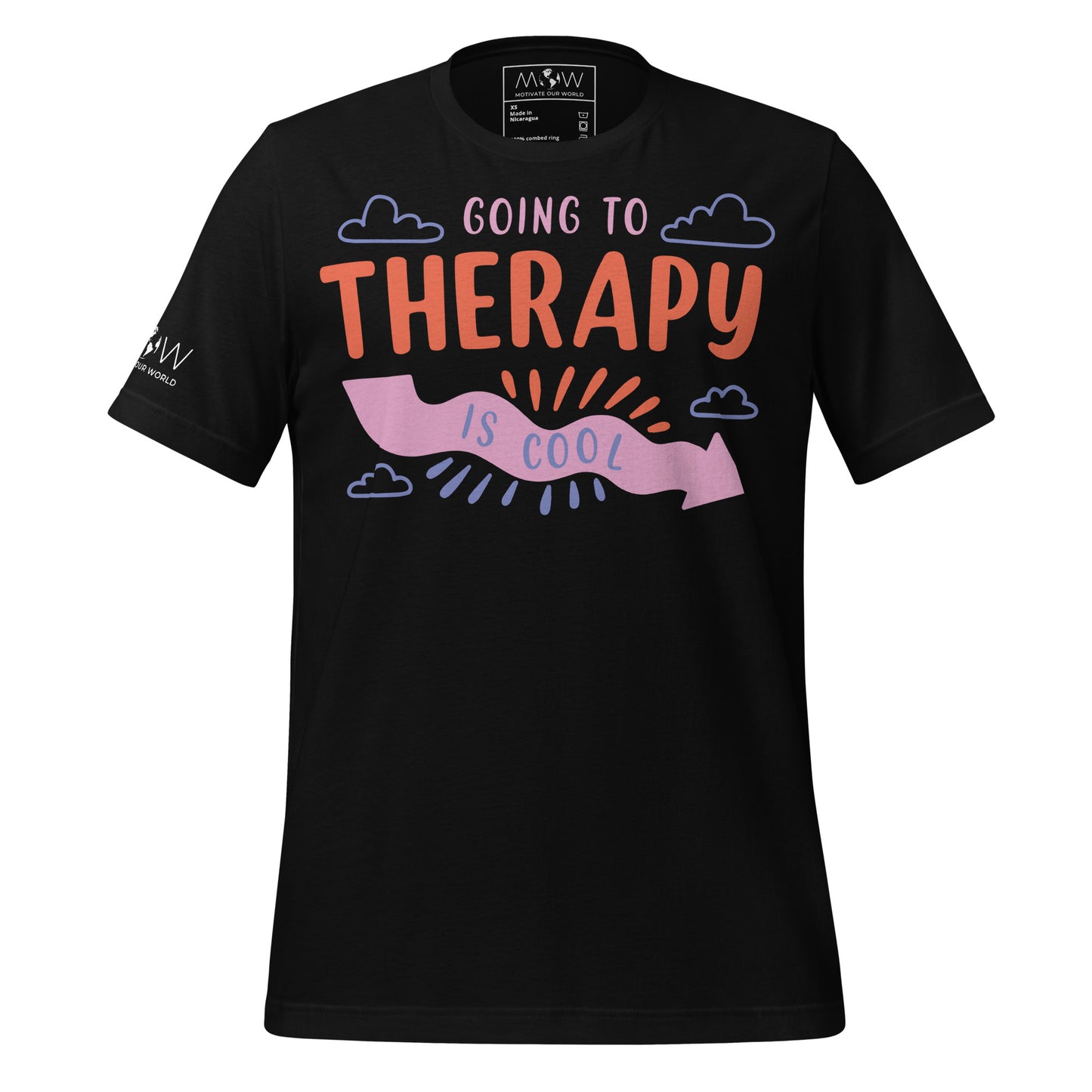 Going to Therapy Is Cool - Retro Edition Black Motivational Men's T-Shirt