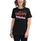 Going to Therapy Is Cool - Retro Edition Black Motivational Women’s T-Shirt Lifestyle