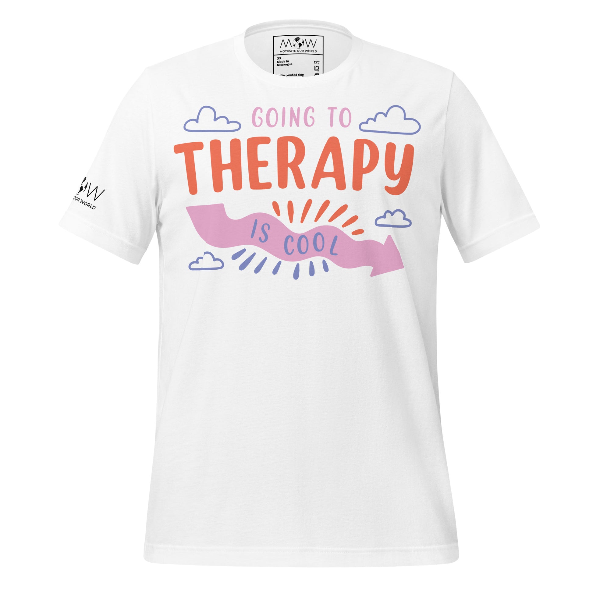 Going to Therapy Is Cool - Retro Edition White Motivational Men's T-Shirt
