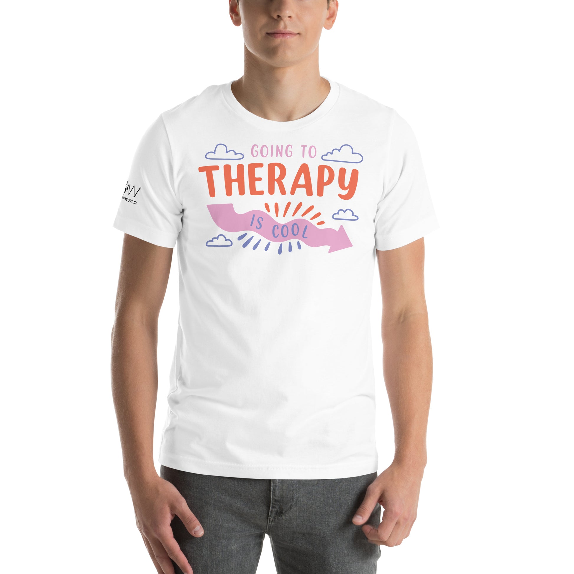Going to Therapy Is Cool - Retro Edition White Motivational Men's T-Shirt Lifestyle