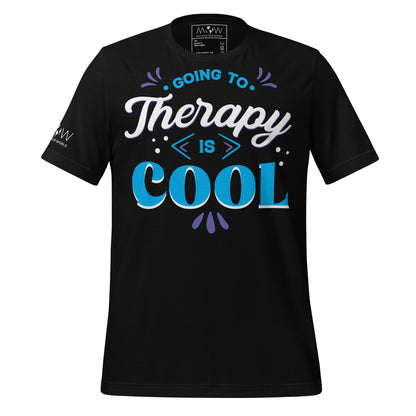 Going to Therapy Is Cool Black Motivational Men's T-Shirt