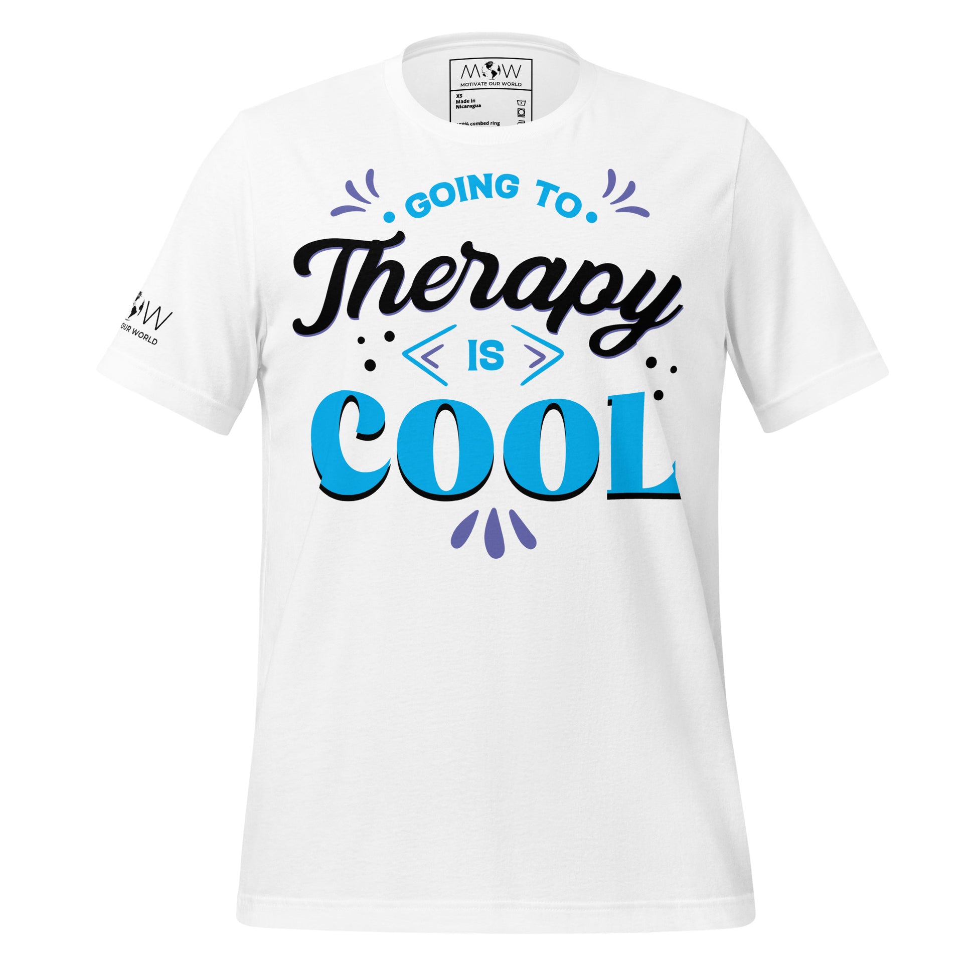 Going to Therapy Is Cool White Motivational Men's T-Shirt