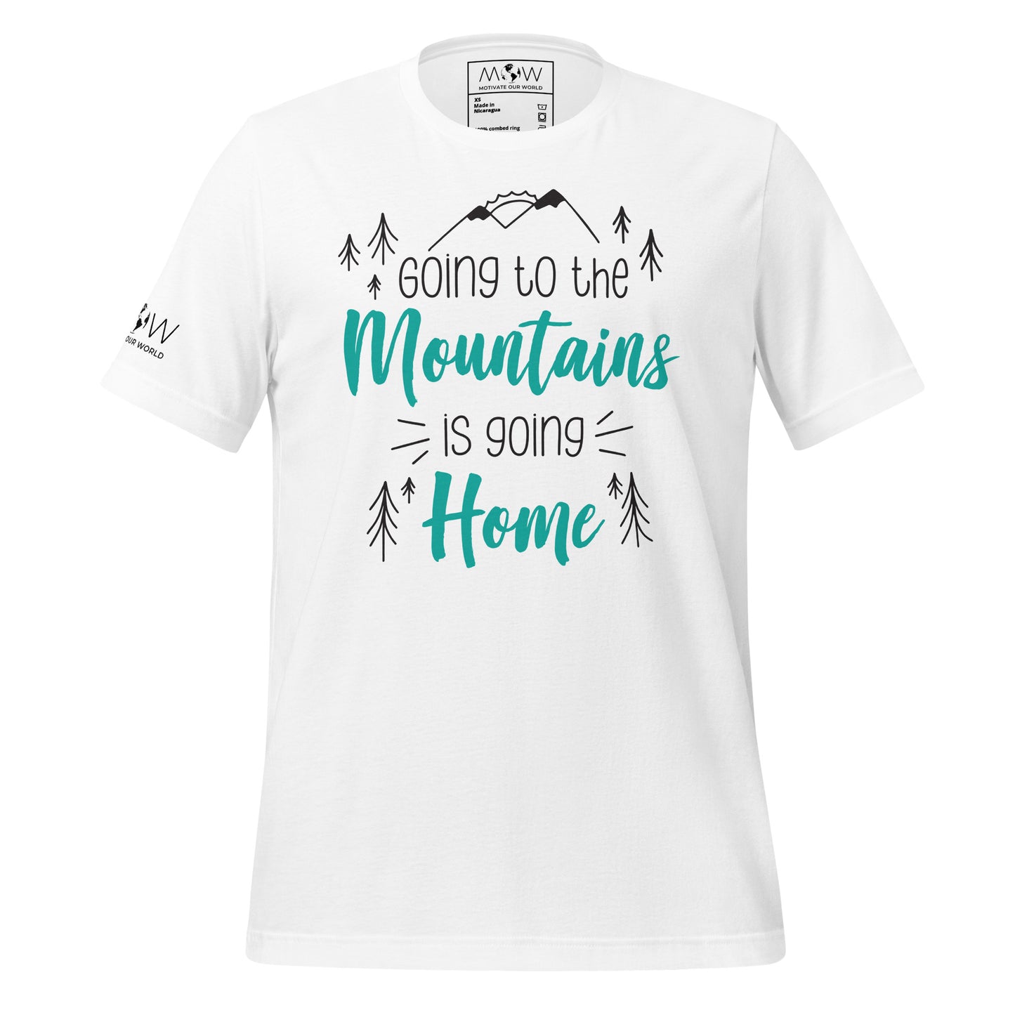 "Going to the Mountains is Going Home" Men's Motivational White T-Shirt