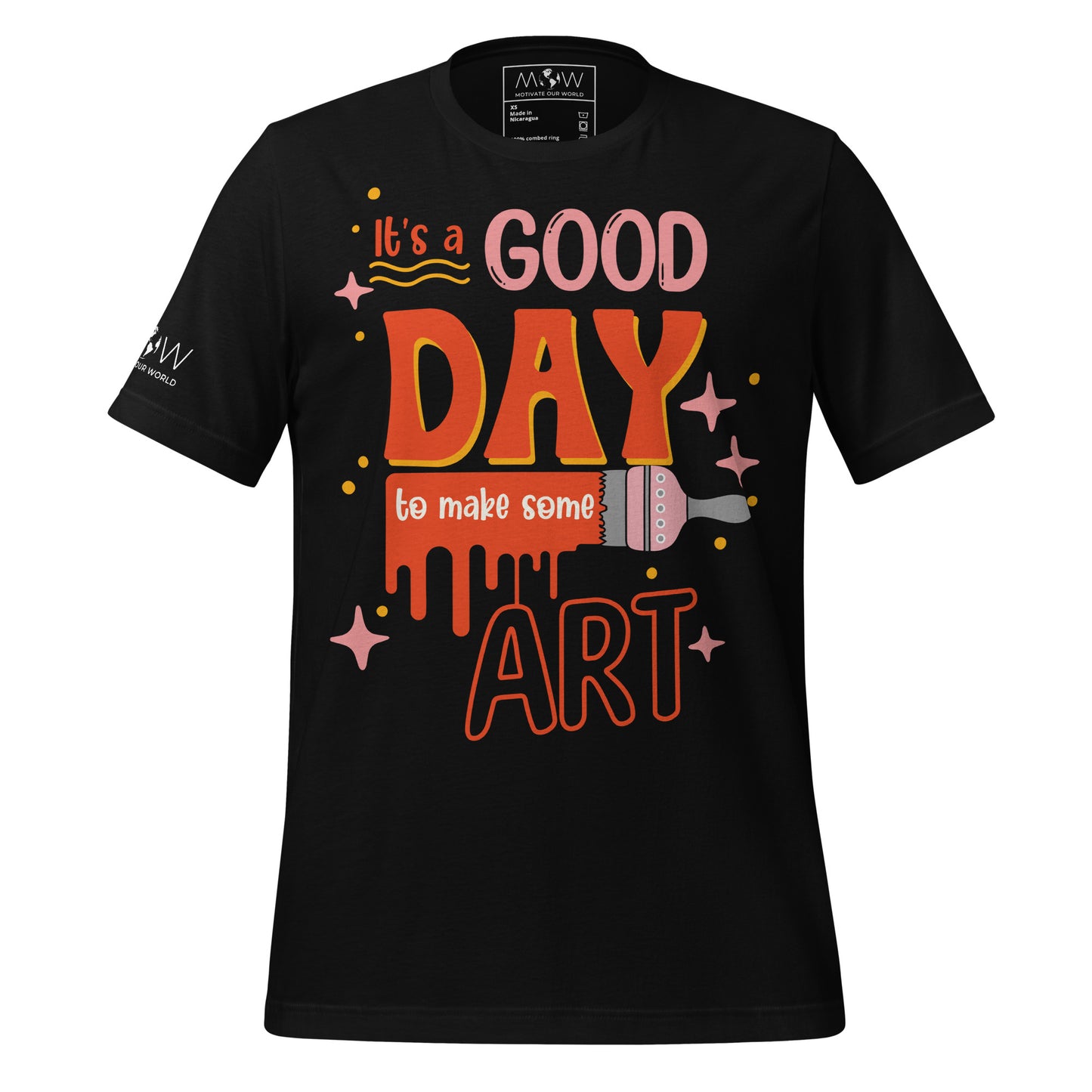 Good Day to Make Art Motivational Black Men's T-Shirt