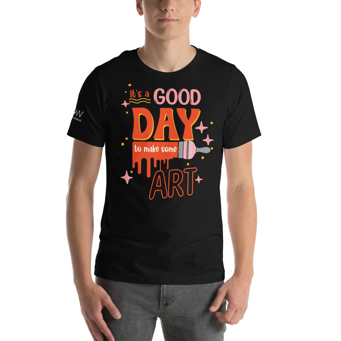 Good Day to Make Art Motivational Black Men's T-Shirt