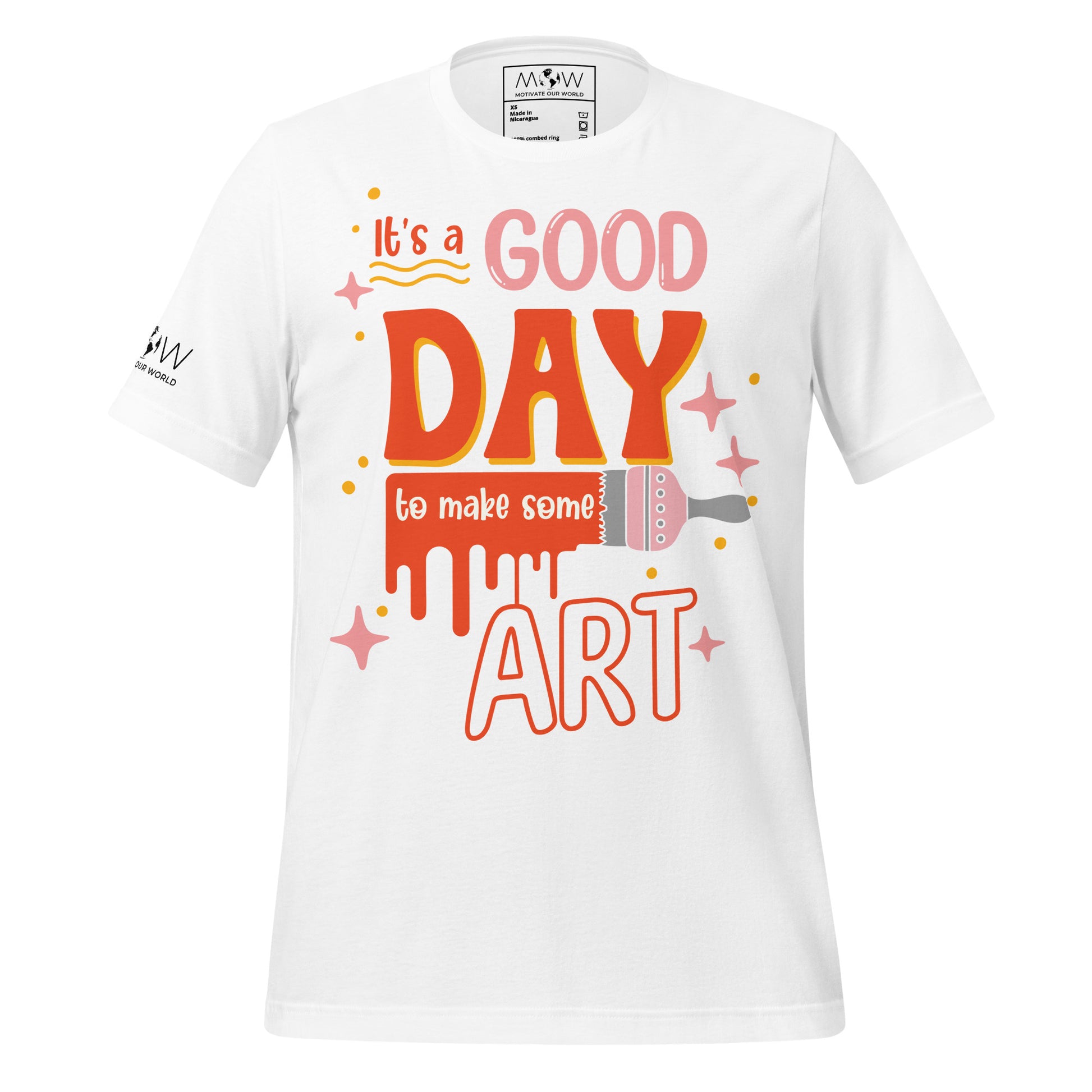 Good Day to Make Art Motivational White Men's T-Shirt