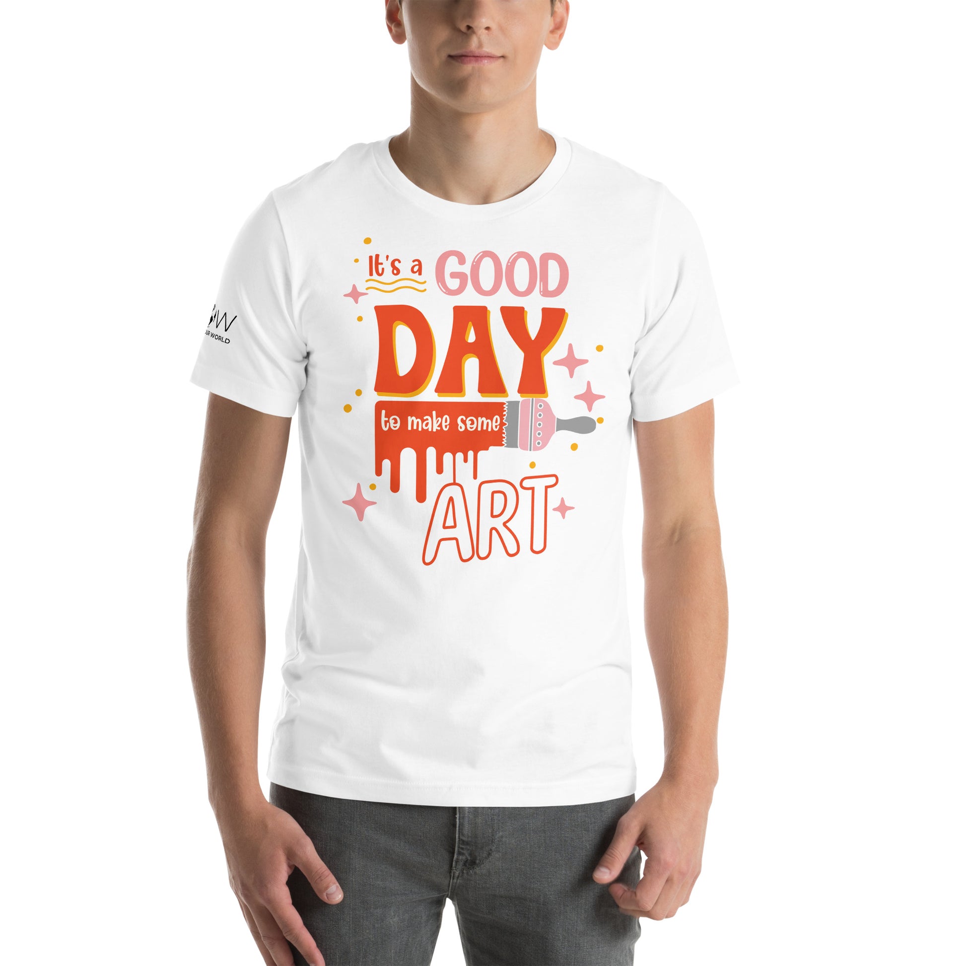 Good Day to Make Art Motivational White Men's T-Shirt