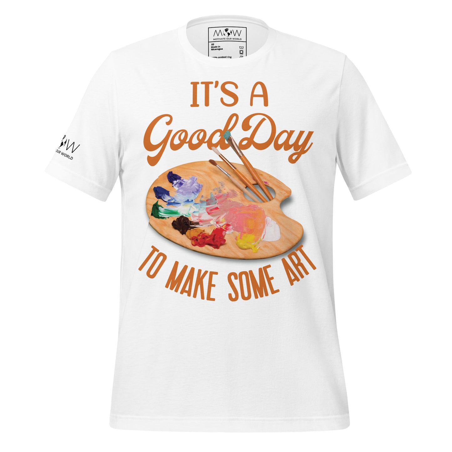 Good Day to Make Art White Motivational Men's T-Shirt