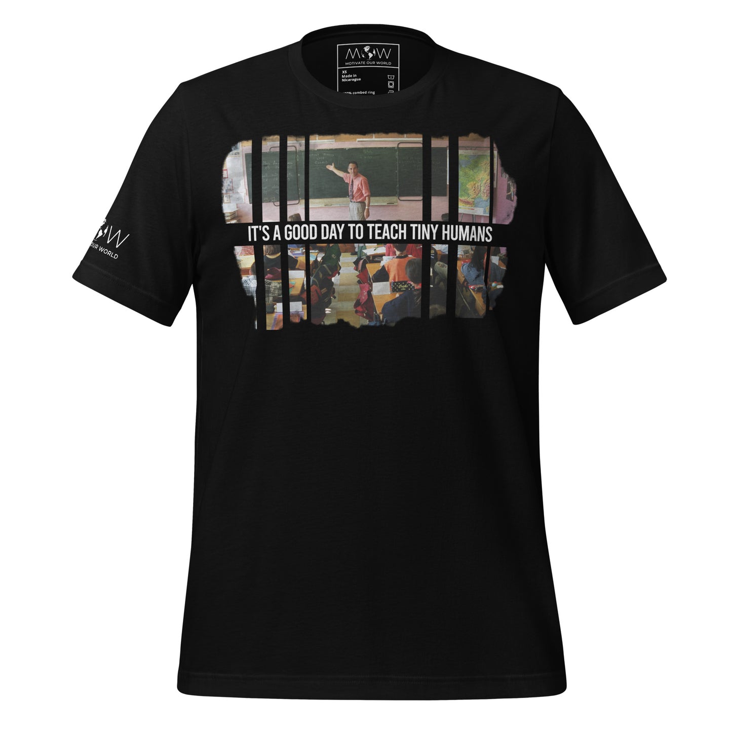 Good Day to Teach Tiny Humans - Classroom Edition Black Motivational Men's T-Shirt