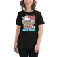 "Good Food, Good Mood – Shark Edition" Black Motivational Women’s T-Shirt Lifestyle