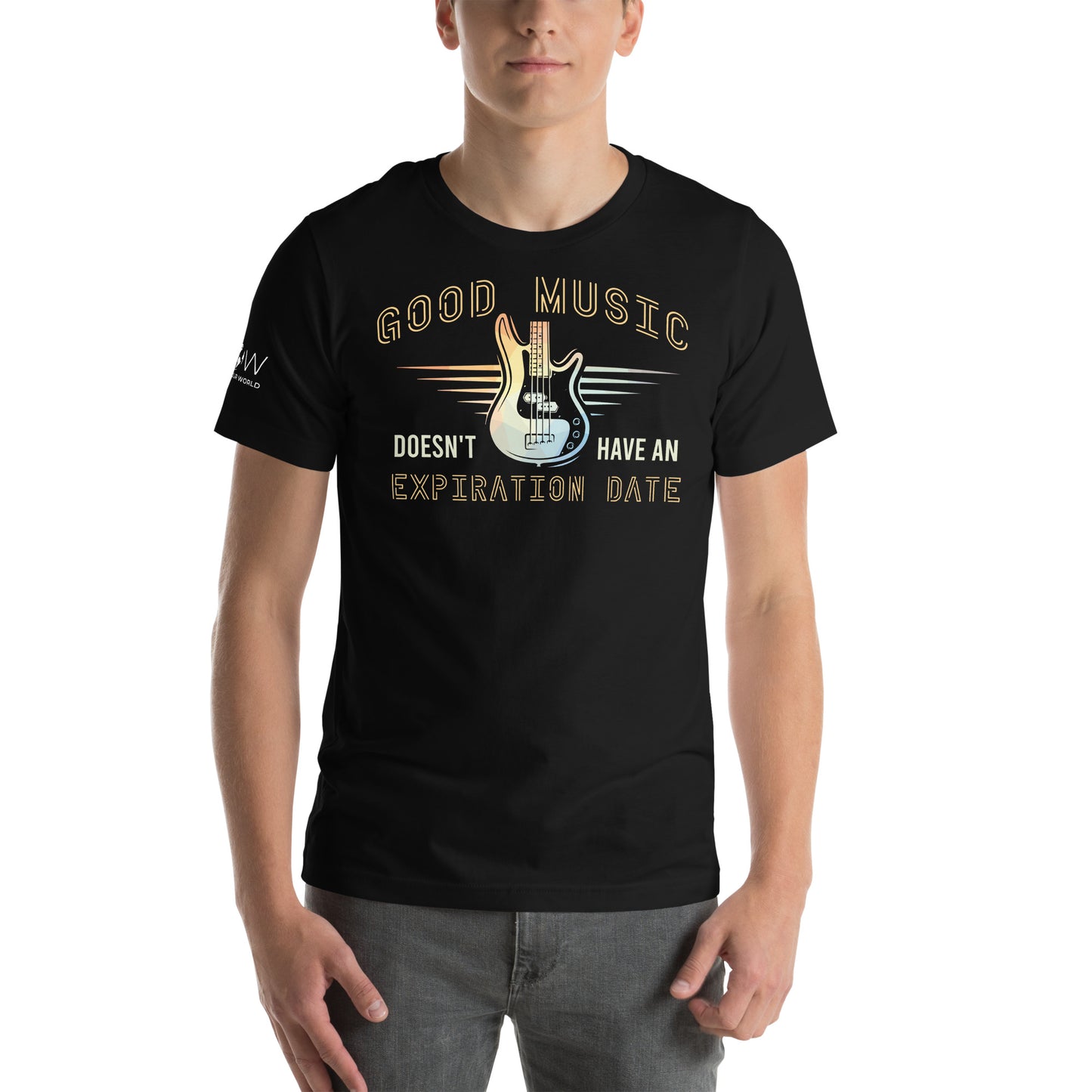 Good Music Doesn’t Have an Expiration Date - Guitar Black Motivational Men's T-Shirt