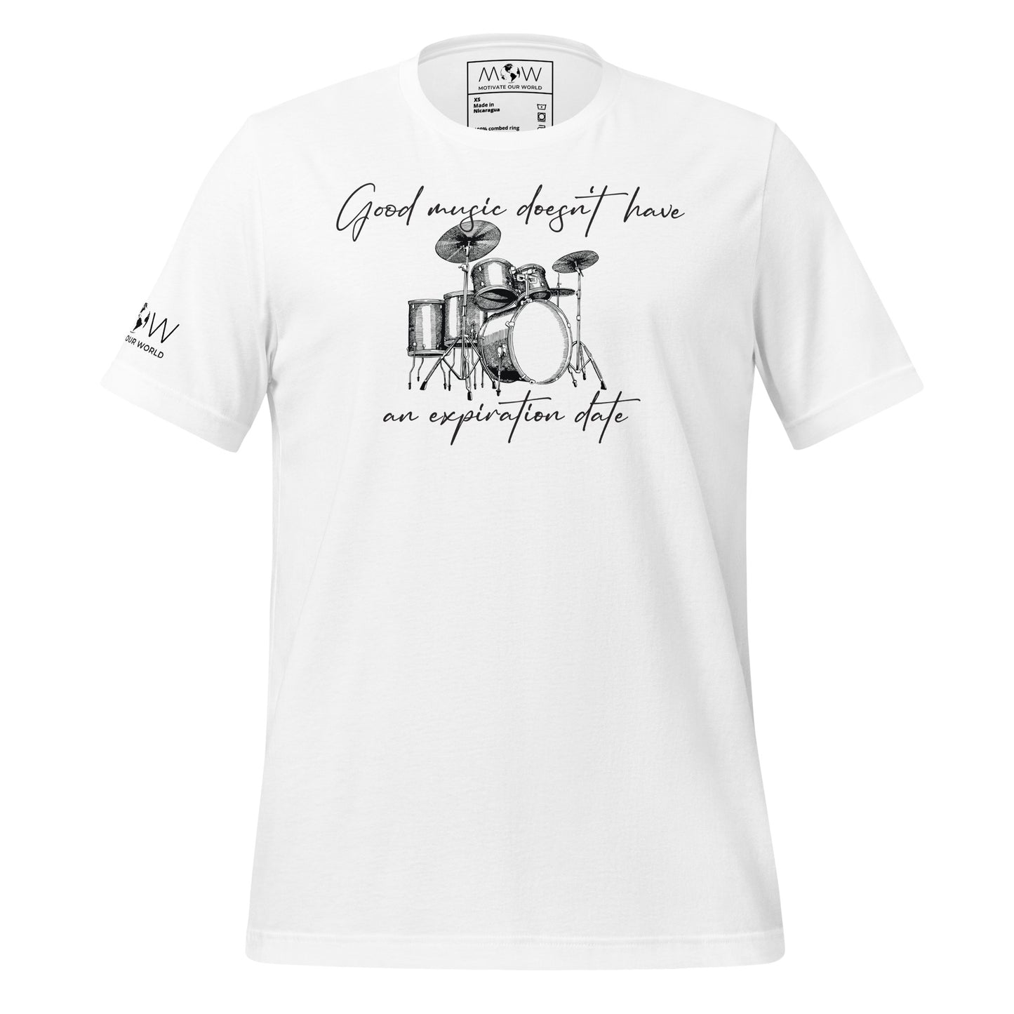 Good Music Doesn’t Have an Expiration Date White Motivational Men's T-Shirt