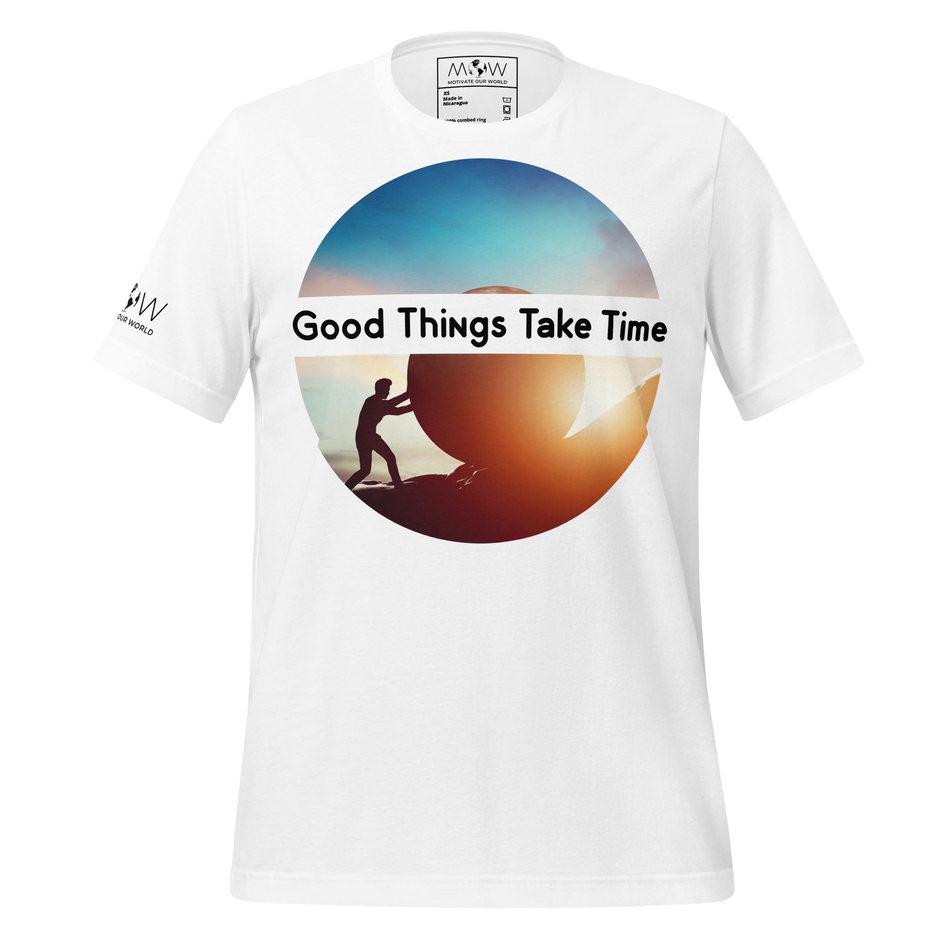 Good Things Take Time – Perseverance Edition White Motivational Men's T-Shirt