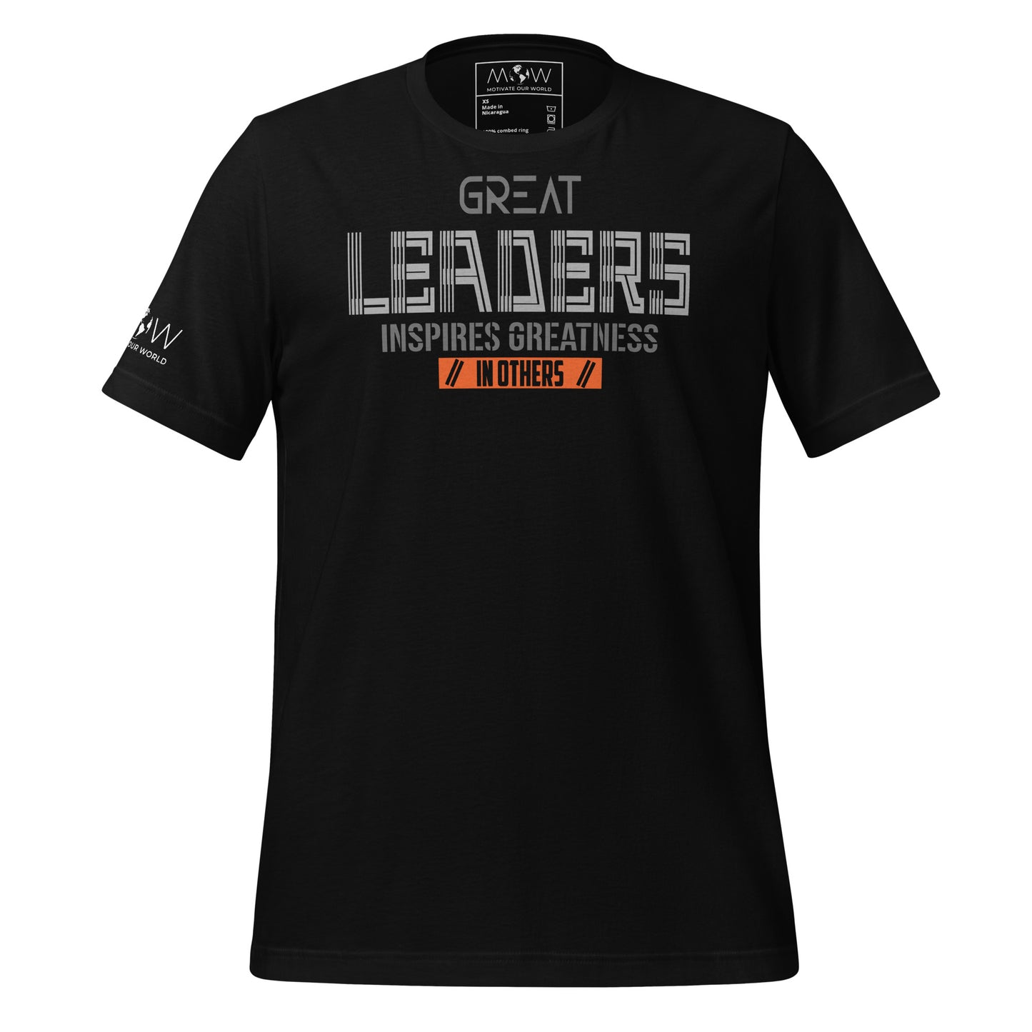Great Leaders Black Motivational Men's T-Shirt