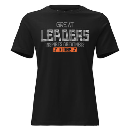 Great Leaders Black Motivational Women’s T-Shirt