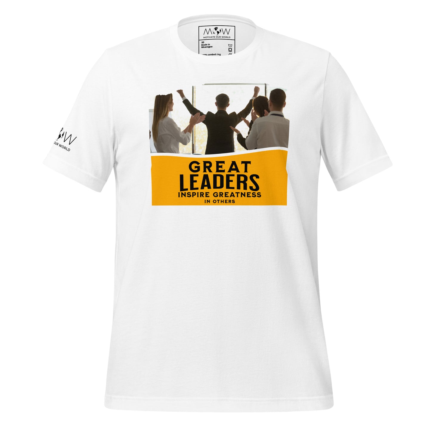 Great Leaders Inspire Greatness In Others White Motivational Men's T-Shirt