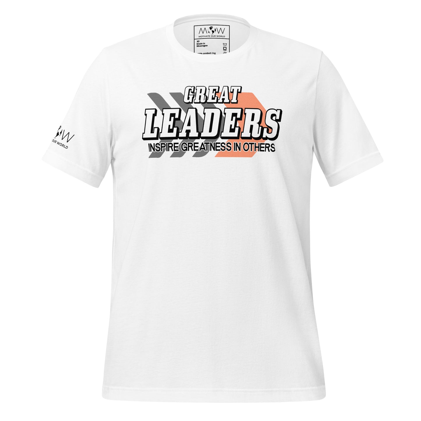 Great Leaders Inspire Greatness White Motivational Men's T-Shirt