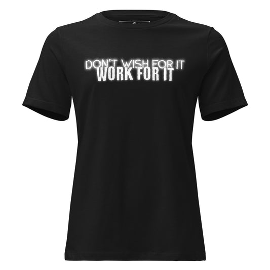 Grind Mode Work For It Black Motivational Women’s T-Shirt