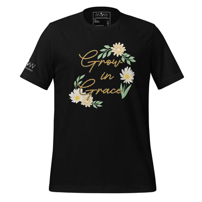 Grow in Grace - Men's Motivational Black T-Shirt