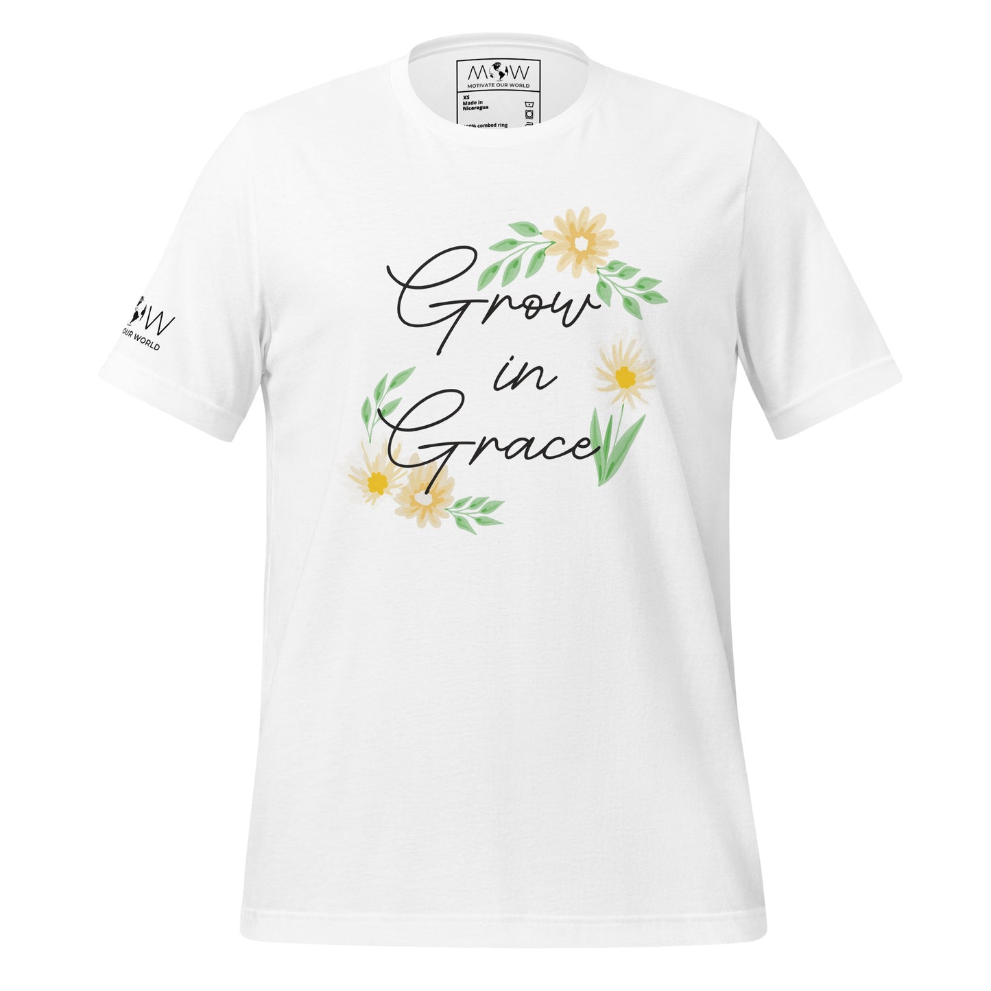 Grow in Grace - Men's Motivational White T-Shirt