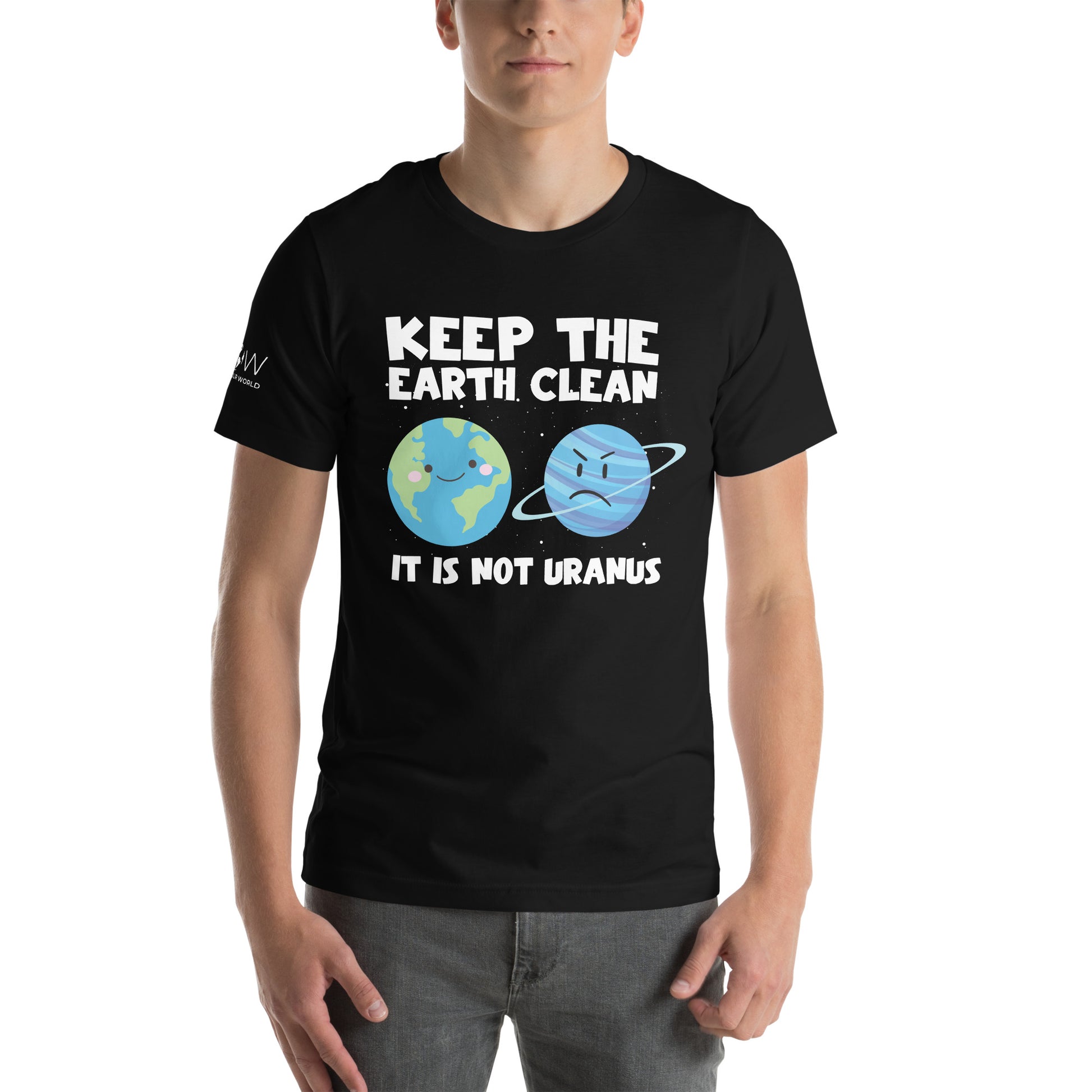 Happy Earth, Grumpy Planet Men's Motivational Black T-Shirt