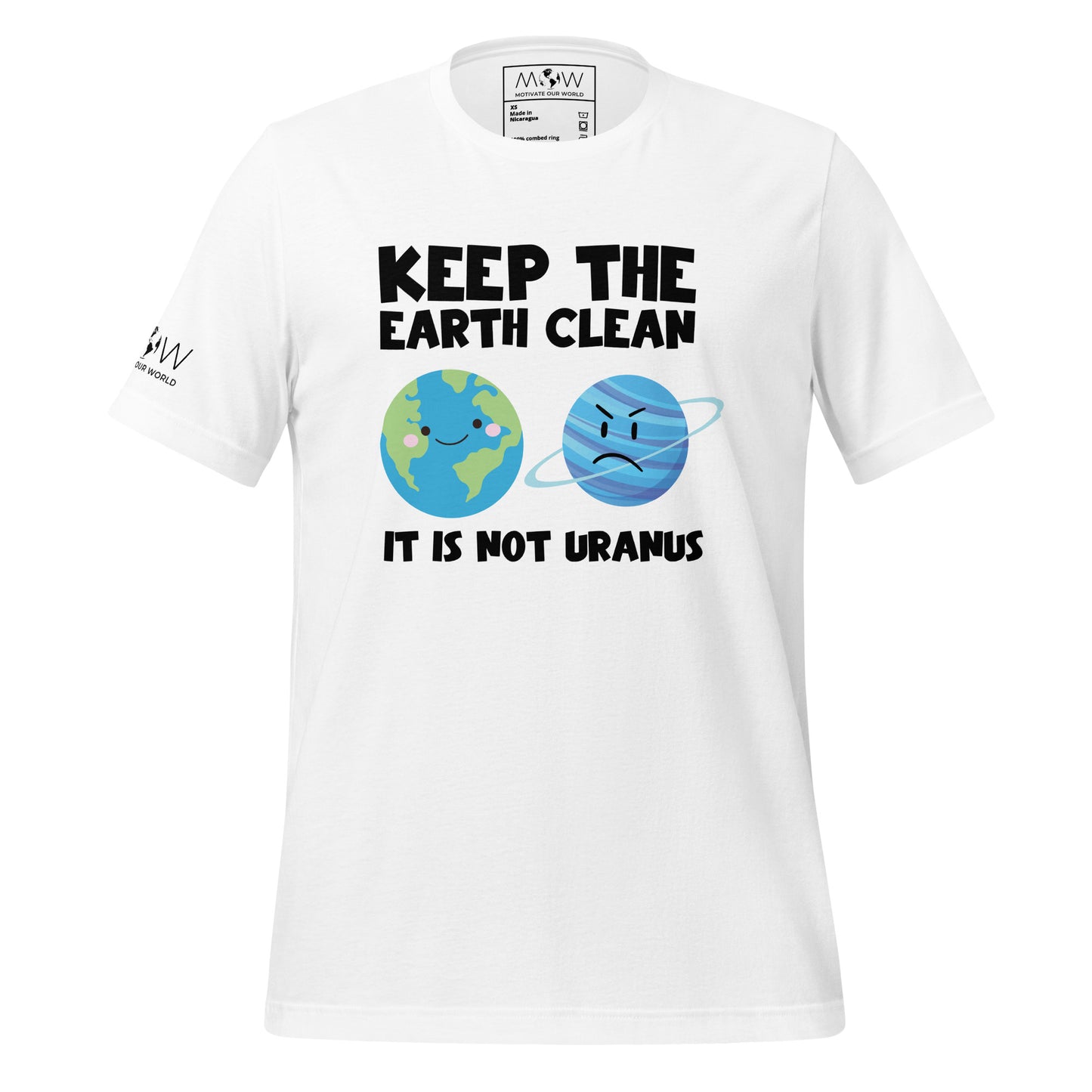 Happy Earth, Grumpy Planet Men's Motivational White T-Shirt