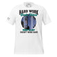 Hard Work Beats Talent Basketball Men's Motivational White T-Shirt