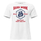 “Hard Work Beats Talent" Boxing Edition White Motivational Women’s T-Shirt