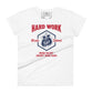 Hard Work Beats Talent Boxing Women’s Motivational White T-Shirt