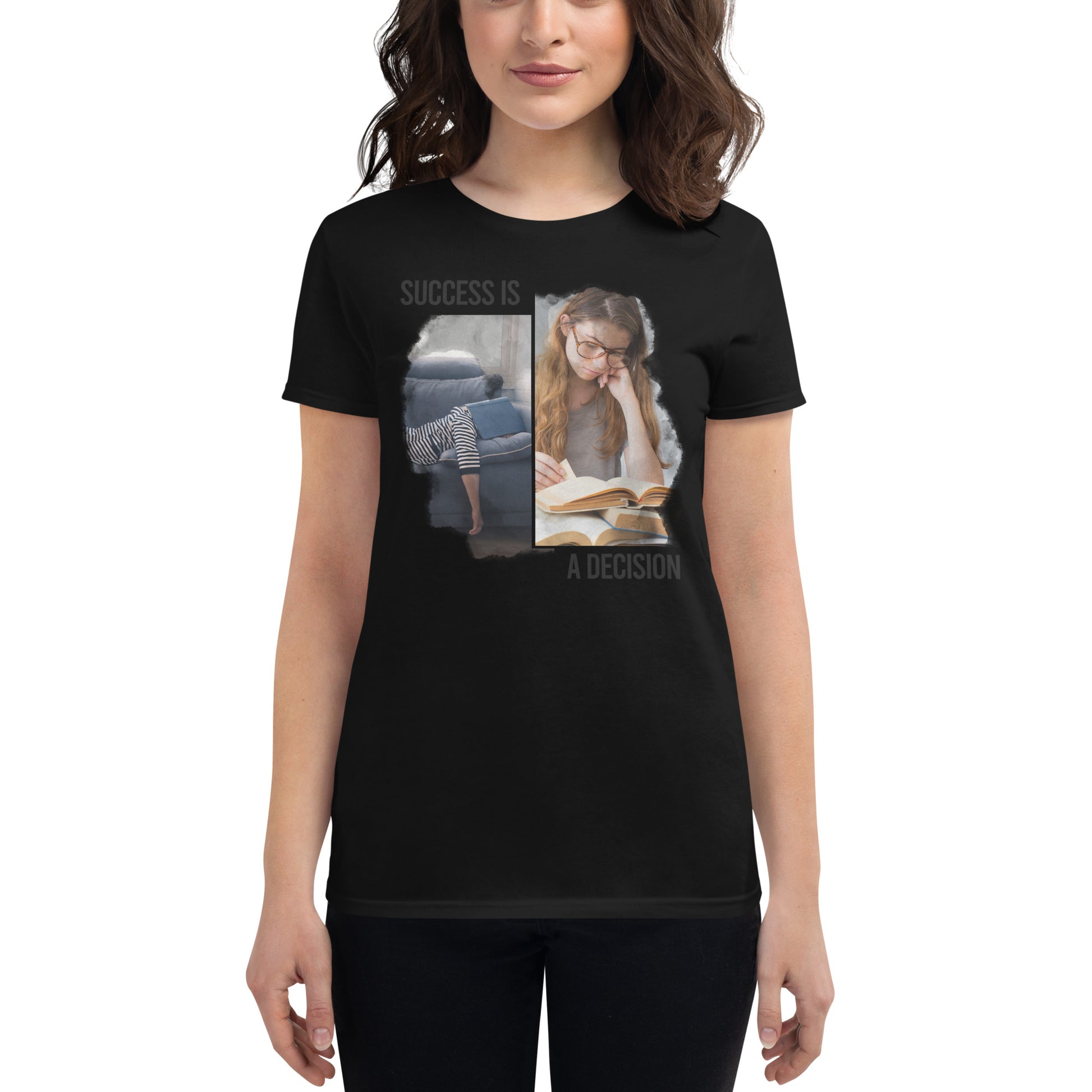 Hard Work Pays Off Women’s Motivational Black T-Shirt