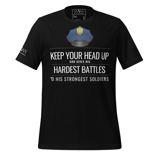 Hardest Battles Strongest Soldiers Black Motivational Men's T-Shirt