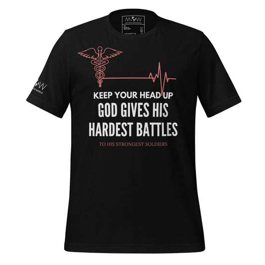 Hardest Battles Strongest Soldiers – Medical Edition Black Motivational Men's T-Shirt