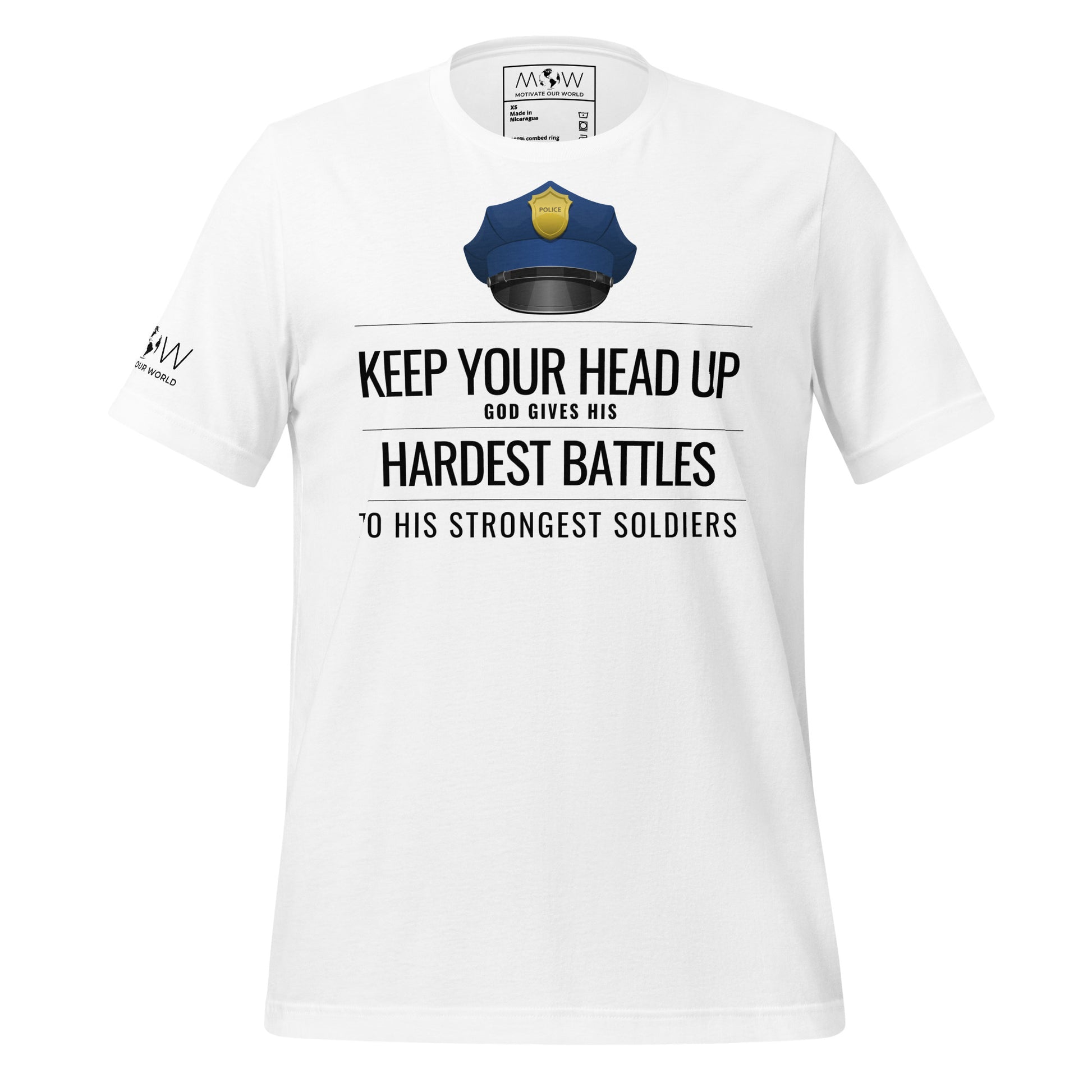 Hardest Battles Strongest Soldiers White Motivational Men's T-Shirt