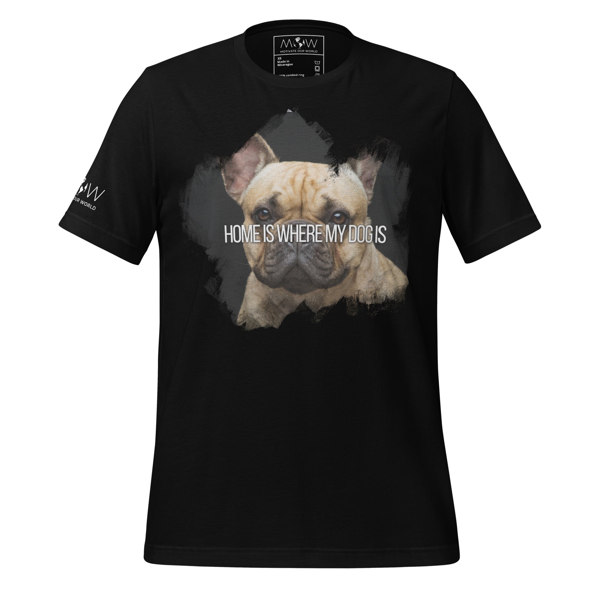 Home Is Where My Dog Is - Furry Bestfriend Black Motivational Men's T-Shirt